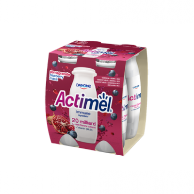 Актимель, Йогурт Питьевой, Гранат, Ежевика, Мака, 100г