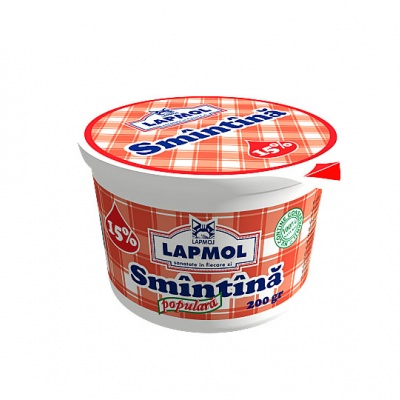 Сметана Lapmol 15% 200г