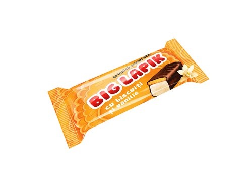 Сырок сладкий глазированный Big Lapik ВАНИЛЬНЫЙ с ПЕЧЕНЬЕМ