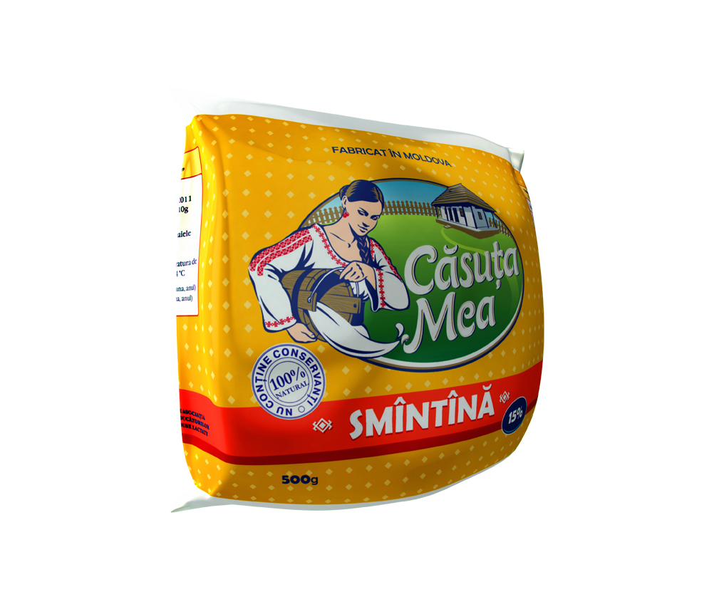 Сметана Căsuța Mea 15% 500г